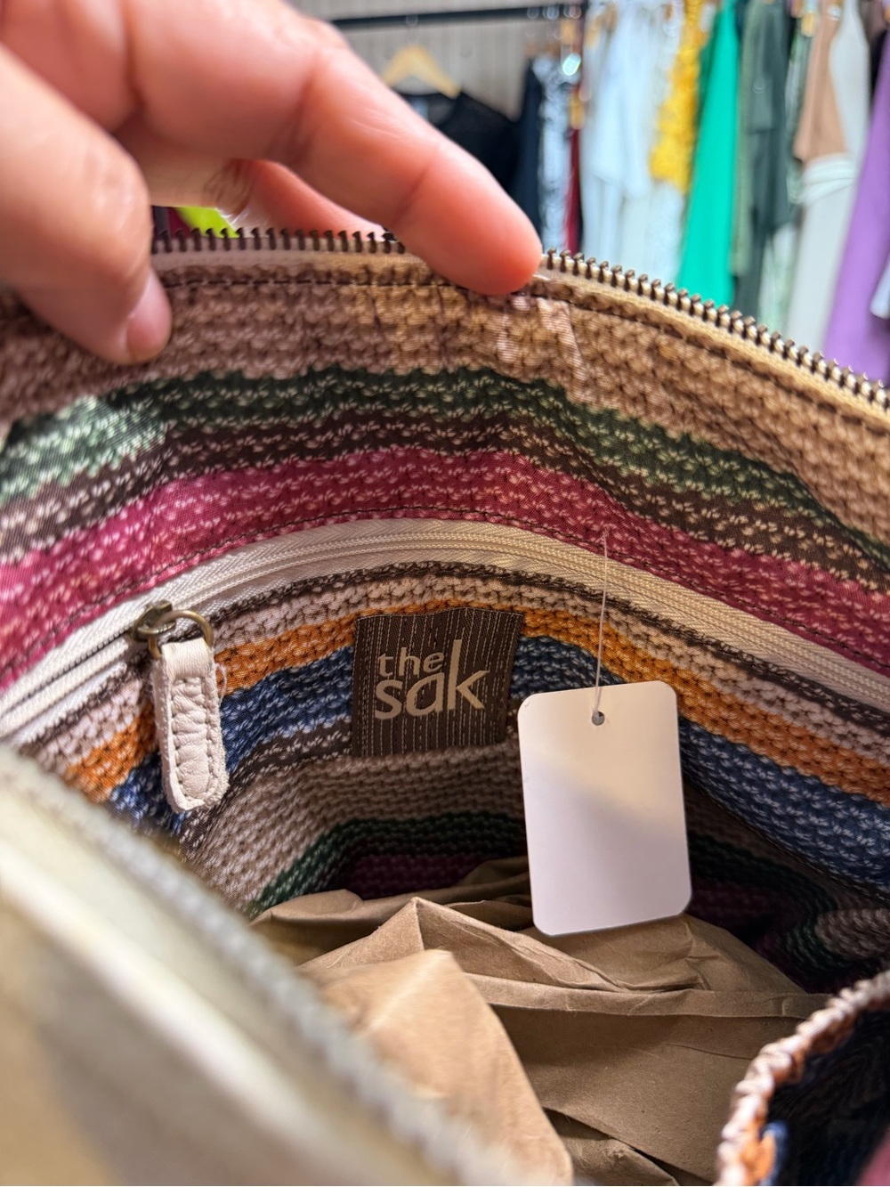The Sak Cream Crossbody Bag – Soft Leather Everyday Sling - Picture 12 of 16
